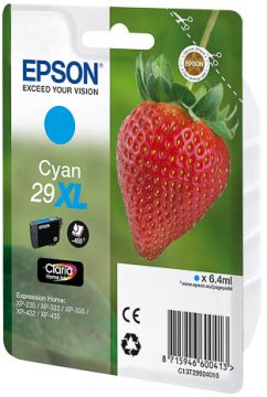 Epson Strawberry 29XL C cartuccia d'inchiostro 1 pz Originale Resa elevata (XL) Ciano