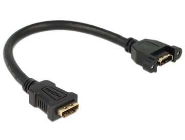 DeLOCK 0.25m 2xHDMI cavo HDMI 0,25 m HDMI tipo A (Standard) Nero