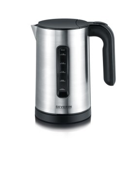 Severin WK 3461 bollitore elettrico 1,5 L 2200 W Nero, Acciaio inox
