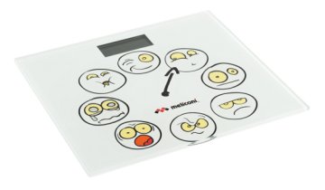 Meliconi Emoticons Rettangolo Bianco Bilancia pesapersone elettronica