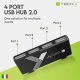 Techly Mini Hub USB Hi Speed 4 Porte Nero (IUSB2-HUB4-BKTY) 4