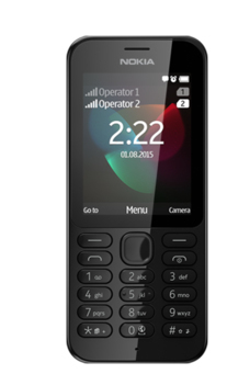 Microsoft 222 Dual SIM 6,1 cm (2.4") 79 g Nero