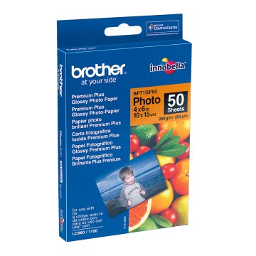 Brother BP71GP50 Premium Glossy Photo Paper carta fotografica Bianco