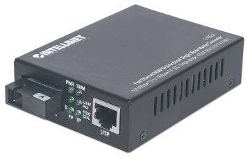 Intellinet 510530 convertitore multimediale di rete 100 Mbit/s Modalità singola Nero