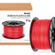 Hamlet Bobina di filamento per stampanti 3D 3DX100 in ABS Rosso da 1kg 3