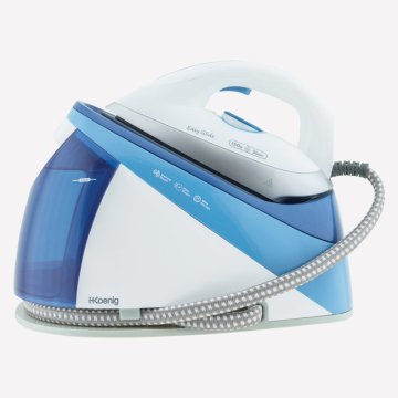 H.Koenig V24 2400 W 1,1 L Piastra in Ceramica Bianco, Blu