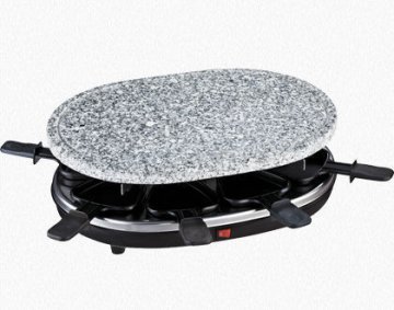 H.Koenig RP85 griglia per raclette 8 persona(e) 900 W Nero, Grigio