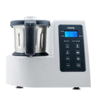 H.Koenig HKM1028 robot da cucina 1400 W 2 L Grigio, Acciaio inox, Bianco