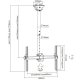 Techly Supporto Telescopico Lungo a Soffitto per TV LED LCD 37-70