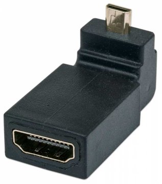 Manhattan 353441 adattatore per inversione del genere dei cavi HDMI Micro-D HDMI Type A Nero