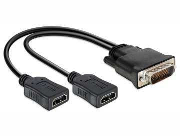 DeLOCK 65280 cavo e adattatore video 0,25 m DMS 2 x HDMI Nero