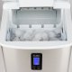 H.Koenig KB15 macchina per cubetti di ghiaccio Macchina per ghiaccio portatile 15 kg/24h 100 W Acciaio inox, Bianco 3