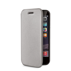 Celly FOLIOIPH6SV custodia per cellulare 11,9 cm (4.7") Custodia a libro Argento