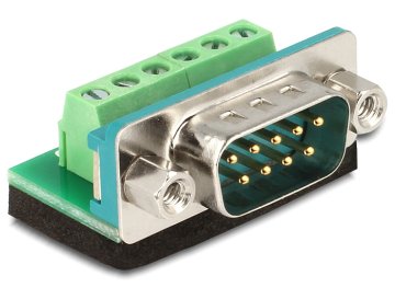 DeLOCK 65499 adattatore per inversione del genere dei cavi Sub-D 9p 6p Nero, Blu, Verde, Argento