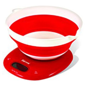 Girmi PS15 Rosso, Bianco Superficie piana Rotondo Bilancia da cucina elettronica