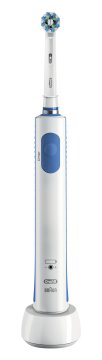 Oral-B PRO 600 Cross Action Adulto Spazzolino rotante-oscillante Blu, Bianco