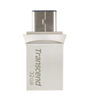 Transcend JetFlash 890 32GB unità flash USB USB Type-A / USB Type-C 3.2 Gen 1 (3.1 Gen 1) Nero, Argento