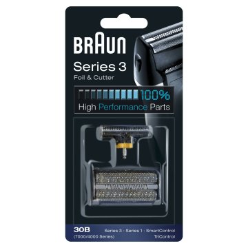 Braun Series 3 Testina di Ricambio per Rasoio Elettrico Uomo 30B Nero - Compatibile Con I Rasoi . Per Una Rasatura Perfetta Ogni Giorno. Sostituire Ogni 18 Mesi