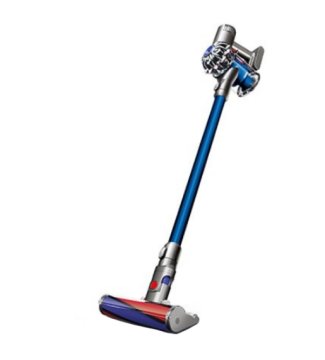 Dyson V6 Fluffy+ Aspirapolvere a bastone 2 in 1 Batteria Secco Senza sacchetto Blu, Rosso, Argento