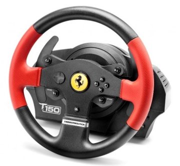 Thrustmaster T150 Ferrari Wheel Force Feedback Nero, Rosso USB Sterzo + Pedali PC, PlayStation 4, Playstation 3