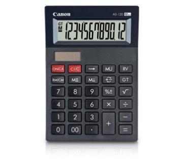 Canon AS-120 calcolatrice Desktop Calcolatrice con display Nero