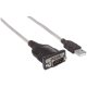 Manhattan 205153 cavo seriale Nero, Trasparente 0,45 m USB A Serial/COM/RS232/DB9 3