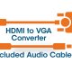Manhattan 151450 cavo e adattatore video 0,3 m HDMI + 3.5mm VGA (D-Sub) Nero 5