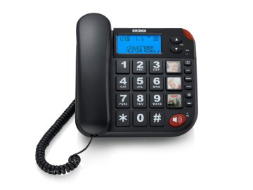 Brondi Super Brado LCD Telefono analogico Identificatore di chiamata Nero