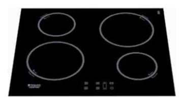Hotpoint Ariston KIB 644 C E IT piano cottura Nero Da incasso 59 cm Piano cottura a induzione 4 Fornello(i)