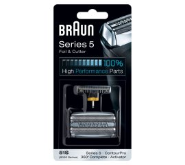 Braun Series 5 Testina di Ricambio per Rasoio Elettrico Uomo 51S Color Argento - Compatibile Con I Vecchi Rasoi . Per Una Rasatura Perfetta Ogni Giorno. Sostituire Ogni 18 Mesi