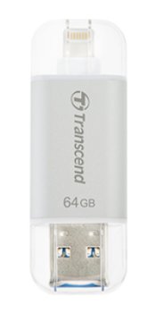 Transcend JetDrive Go 300 300 unità flash USB 32 GB USB Type-A / Lightning 3.2 Gen 1 (3.1 Gen 1) Argento