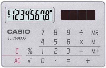 Casio SL-760ECO calcolatrice Tasca Calcolatrice di base Argento