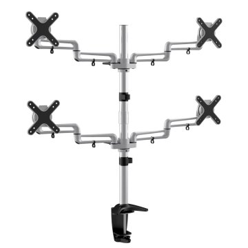 Sopar 23252 supporto da tavolo per Tv a schermo piatto 58,4 cm (23") Nero, Argento Scrivania