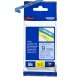 Brother Gloss Laminated Tape - 9mm, Black/Blue nastro per etichettatrice TZ 4