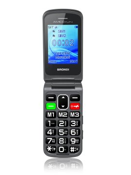 Brondi AMICO FLIP PLUS 6,1 cm (2.4") 82 g Nero Telefono cellulare basico