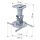Techly Staffa Universale a Soffitto per Proiettore, Silver (ICA-PM 100SL) 3
