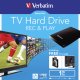 Verbatim Store 'n' Go TV disco rigido esterno 1 TB 5400 Giri/min USB tipo A 3.2 Gen 1 (3.1 Gen 1) Nero 8