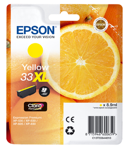 Epson Oranges C13T33644010 cartuccia d'inchiostro 1 pz Originale Giallo