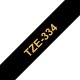 Brother TZE-334 nastro per etichettatrice Oro su nero 2