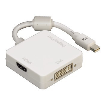 Hama mini DisplayPort - DVI/DisplayPort/HDMI Bianco