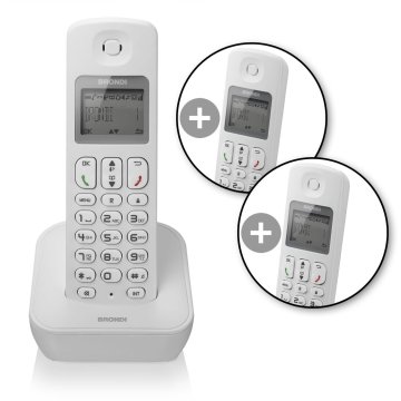 Brondi BEST TRIO Telefono DECT Bianco