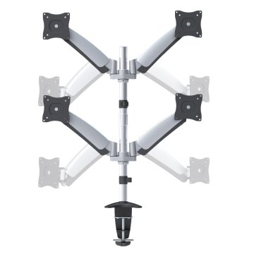 Sopar 23262 Supporti a parete per TV 68,6 cm (27") Scrivania Nero, Argento