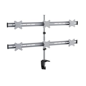 Sopar 23271 Supporti a parete per TV 58,4 cm (23") Scrivania Nero, Argento