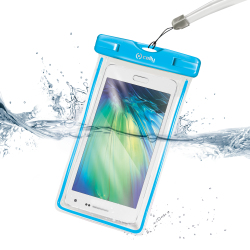 Celly WPCBAGXL03 custodia per cellulare Custodia a tasca Blu, Trasparente