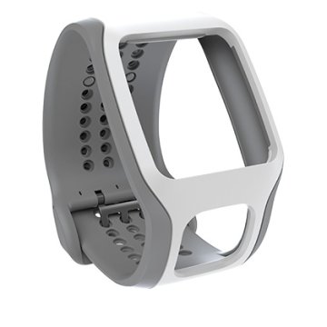 TomTom Cinturino regolabile - Cardio (Grigio/Bianco)