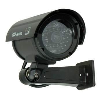 Value 21.99.1626 videocamera di sicurezza finta Nero Capocorda