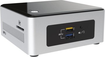 Intel NUC BOXNUC5PGYH0AJ PC Intel Pentium N N3700 2 GB DDR3L-SDRAM 32 GB Flash Windows 10 Mini PCI Mini PC Nero, Argento