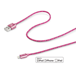 Celly 1.0M USB - Lightning M/M 1 m Rosa