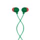 The House Of Marley Little Bird Cuffie Cablato In-ear Musica e Chiamate Verde, Rosso 2