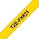 Brother TZE-FX621 nastro per etichettatrice Nero su giallo 2